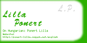 lilla ponert business card